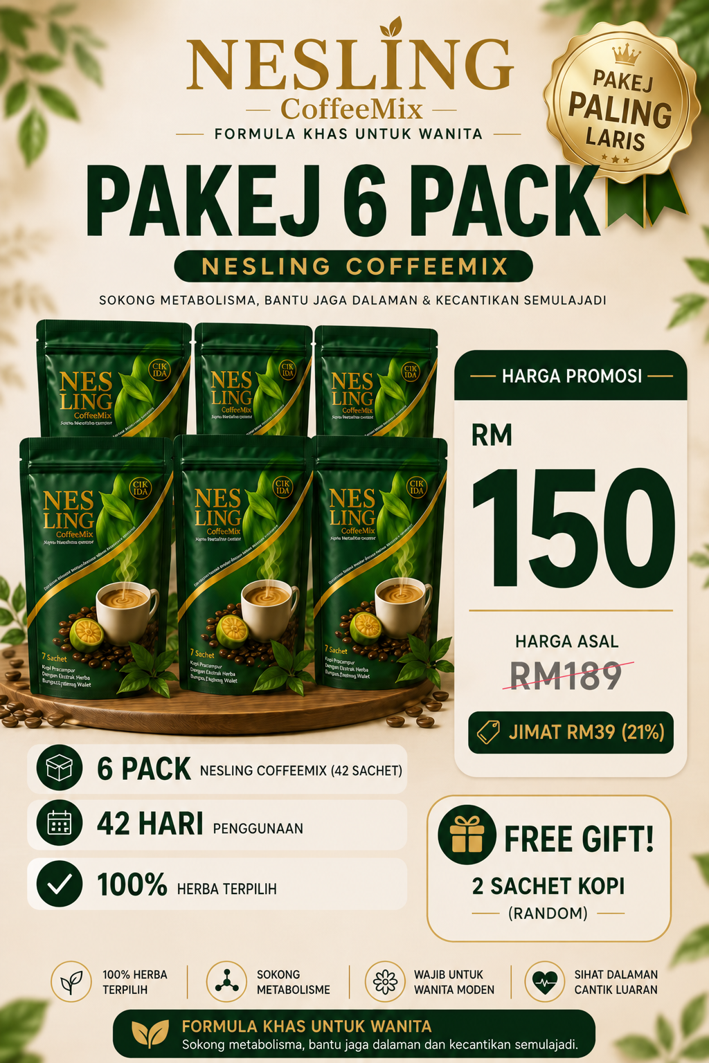 Pakej 6 Pack - Paling Laris